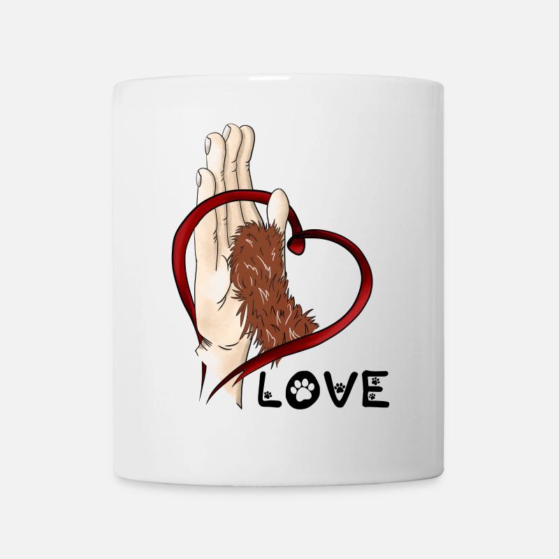 Paw Love - Brown Paw - Mug - white