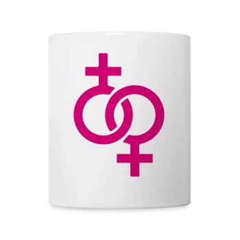 Homosexuelle Ehe Lesbisch Gay Pride Feminismus - Tasse - Weiß - Vorne