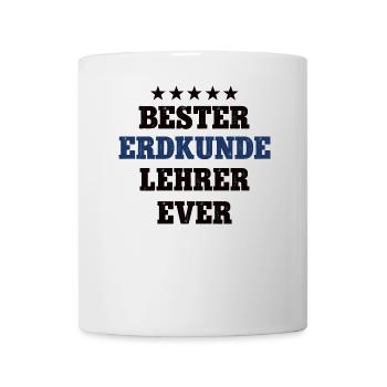 Bester Erdkunde Lehrer Geographie Erdkundelehrer - Tasse - Weiß - Vorne