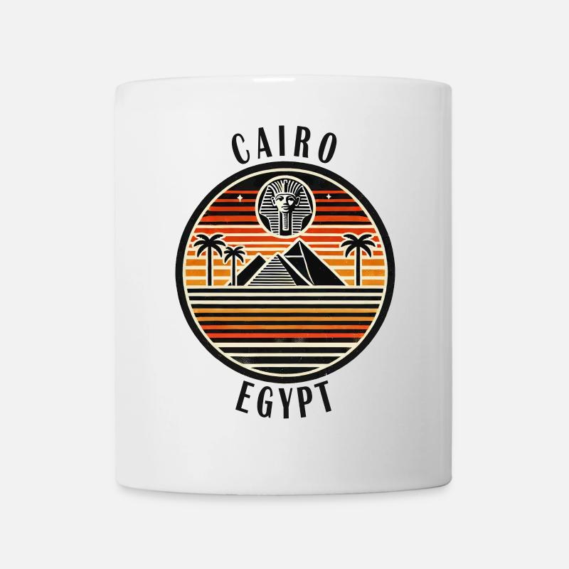 Kairo Ägypten Pyramiden Design - Tasse - Weiß