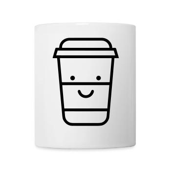 Kaffeebecher - Tasse - Weiß - Vorne