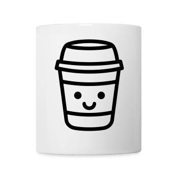 Kaffeebecher - Tasse - Weiß - Vorne