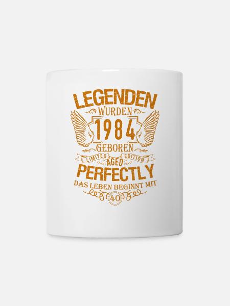 40. Geburtstag, 1984 - Tasse - Weiß