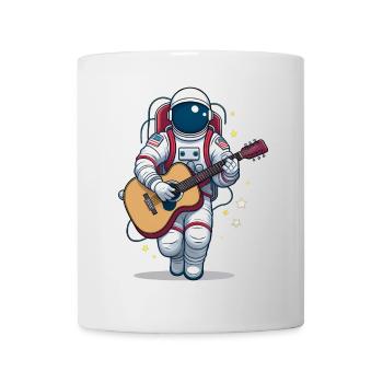 Un astronaute jouant de la guitare - Mug blanc - blanc - Devant