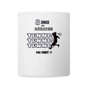 Tennis Was Sonst Spieler Liebhaber Tennisspieler - Tasse - Weiß - Vorne