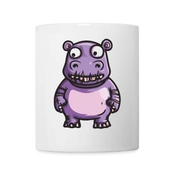 Nilpferd Halloween Comic Lustig - Tasse - Weiß - Vorne