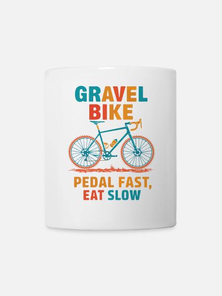 Gravel Bike Adventure: snel trappen, langzaam eten - Mok - wit