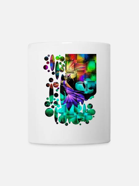 Fantasie Tanz Feuerwerk - Tasse - Weiß