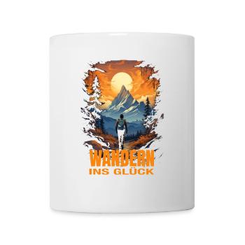 Wandern ins Glück - Tasse - Weiß - Vorne