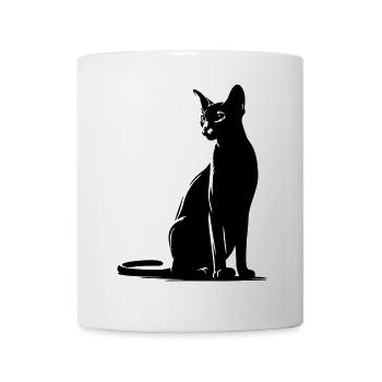 Abessiner Katze - Tasse - Weiß - Vorne