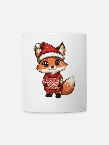 Fuchs Weihnachten - Tasse - Weiß