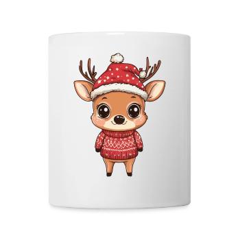 Noël du cerf - Mug blanc - blanc - Devant
