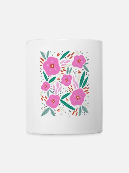 Flower bouquet in pink - Mug - white