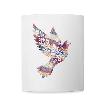 Taube Friedenstaube Turteltaube Tartan Vogel - Tasse - Weiß - Vorne