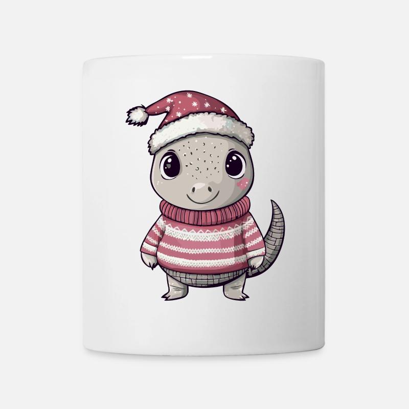 Gürteltier Weihnachten - Tasse - Weiß