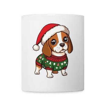 Beagle Hund Weihnachten - Tasse - Weiß - Vorne