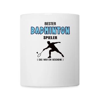 Badminton Spieler Bester Badmintonspieler - Tasse - Weiß - Vorne