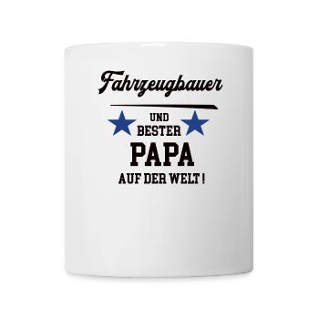 Bester Papa Fahrzeugbauer Karosseriebauer Autobau - Tasse - Weiß - Vorne