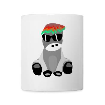 Unicorn horse with colorful hair - Mug - white - Front