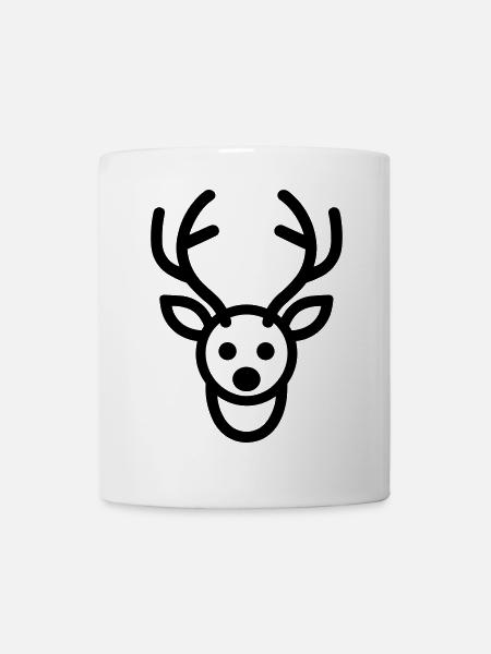 Weihnachtsrentiere - Tasse - Weiß