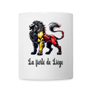 Motif du drapeau lion de Liège - Mug blanc - blanc - Devant