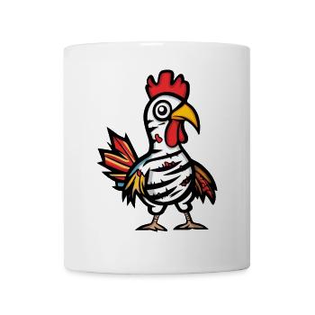 Hahn Halloween Tier - Tasse - Weiß - Vorne