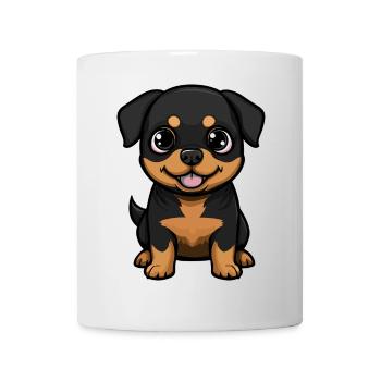 Rottweiler Dog Comic Cute - Mug - white - Front
