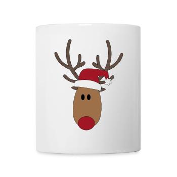 Design pour Noël avec un orignal - Mug blanc - blanc - Devant