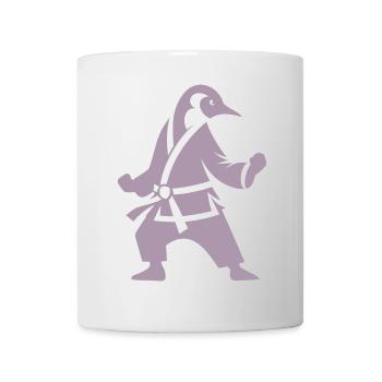Pingouin Karaté Arts Martiaux Silhouette - Mug blanc - blanc - Devant