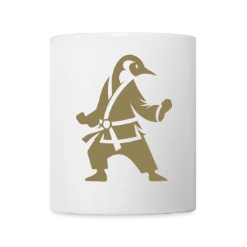 Pingouin Karaté Arts Martiaux Silhouette - Mug blanc - blanc - Devant