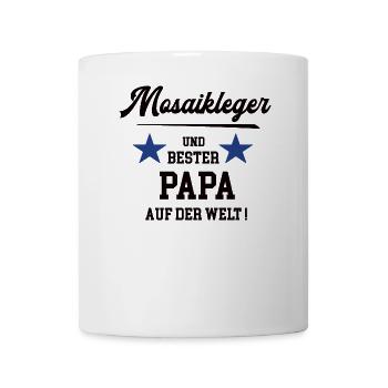 Papa Mosaikleger Fliesenleger Bester Handwerker - Tasse - Weiß - Vorne