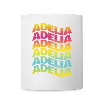 Adelia t-shirt t-shirt texte effet vague - Mug blanc - blanc - Devant