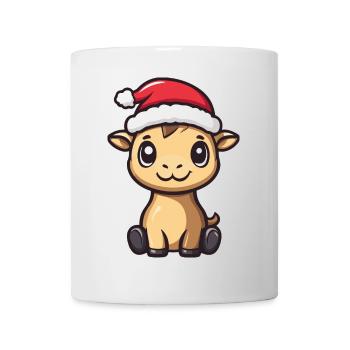 Chameau Noël mignon - Mug blanc - blanc - Devant