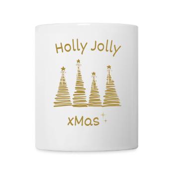Holly Jolly Weihnachten - Tasse - Weiß - Vorne