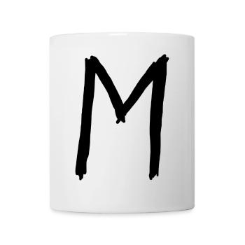 Buchstaben M - Tasse - Weiß - Vorne