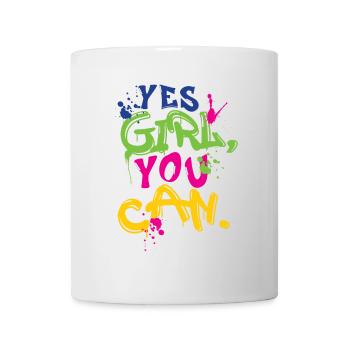 girl yes you can - Mug - white - Front