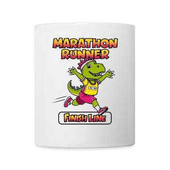 T-Rex Marathonien - Mug blanc - blanc - Devant
