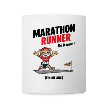 Marathonien léopard - Mug blanc - blanc - Devant