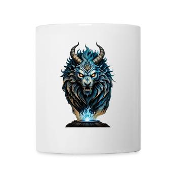 A fierce blue animal, - Mug - white - Front