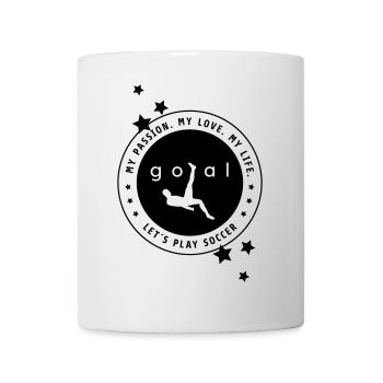 Jouons au football - Mug blanc - blanc - Devant