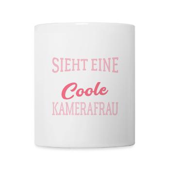 So sieht eine richtig coole Kamerafrau aus - Tasse - Weiß - Vorne