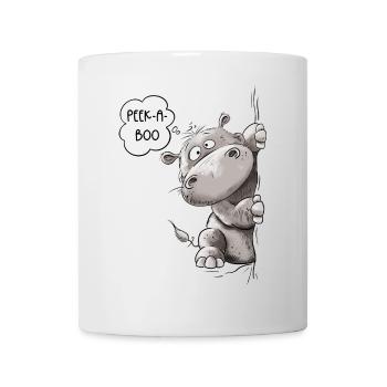 Peek-A-Boo Nilpferd I Flusspferd I Hippotamus - Tasse - Weiß - Vorne