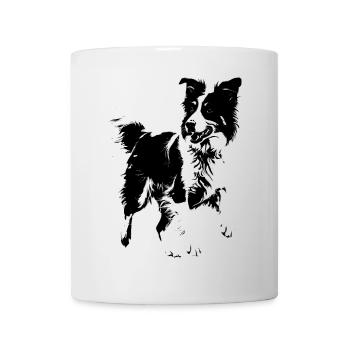 chien de race border collie - Mug blanc - blanc - Devant
