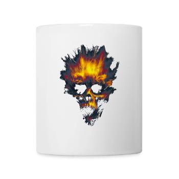 Crâne Stylisé - Mug blanc - blanc - Devant