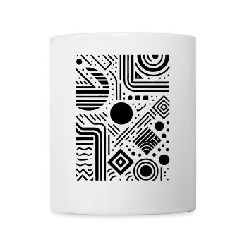 Design de trait moderne – Art minimaliste - Mug blanc - blanc - Devant