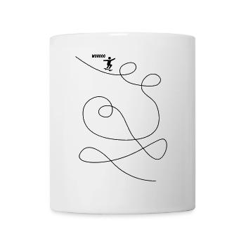 Skateboarder macht Looping Geschenk - Tasse - Weiß - Vorne