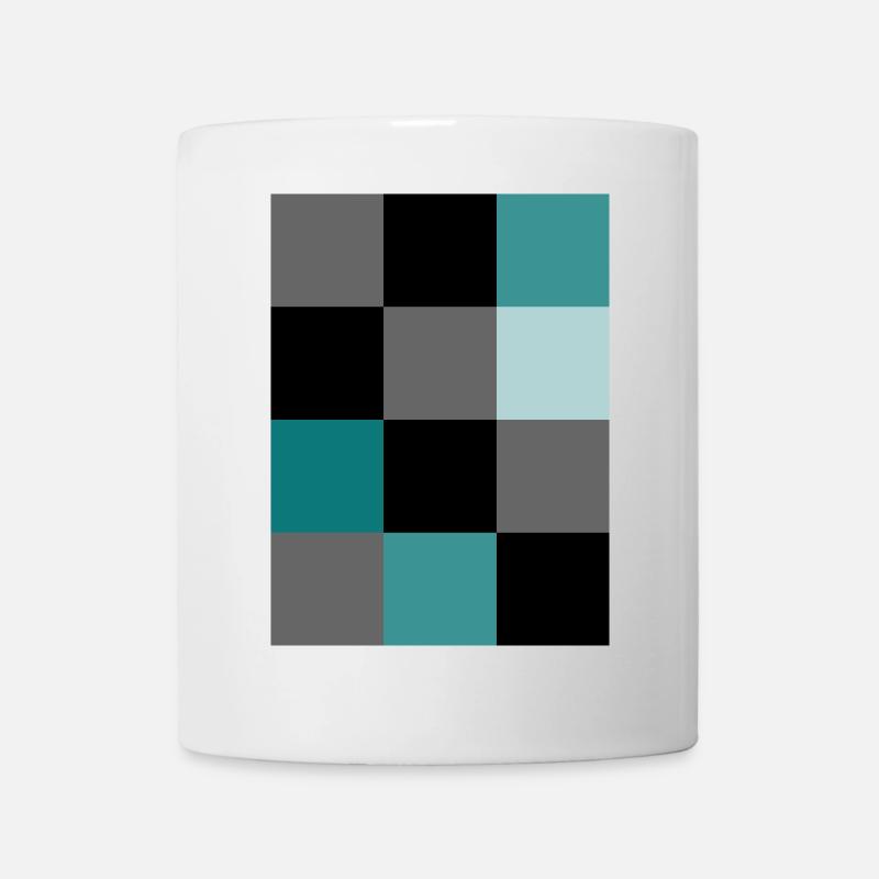 Petrol Pixel - Tasse - Weiß