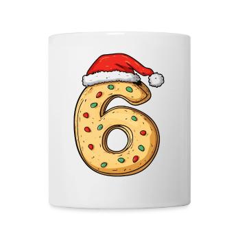 6 Number Christmas Biscuit - Mug - white - Front