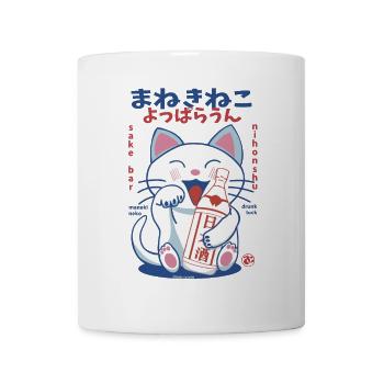 Lucky Cat Drunk on Sake - Mug - white - Front