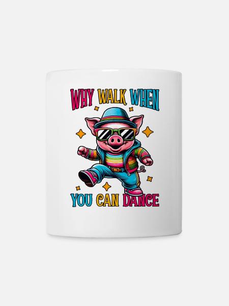 Funny Dance Pig - Mug - white